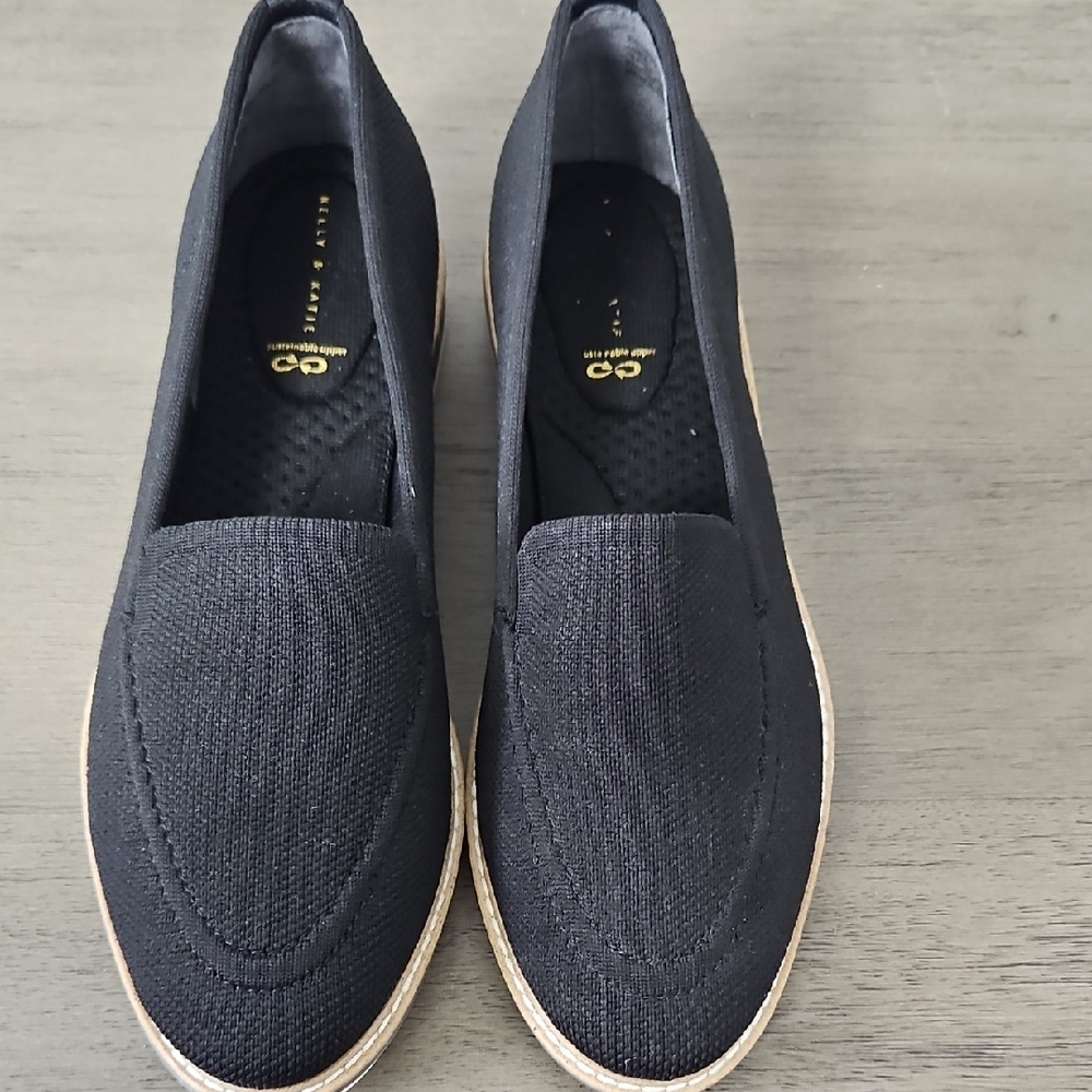 Kelly & Katie Black Knit Slip-Ons